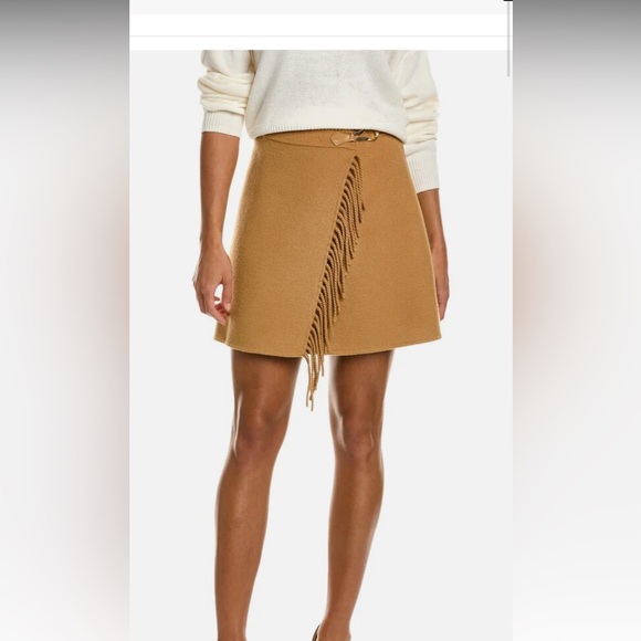 Sandro wool camel skirt
